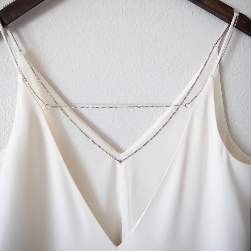 T by Alexander Wang Chain Stretch Crepe Slipdress - Picture 7 of 9